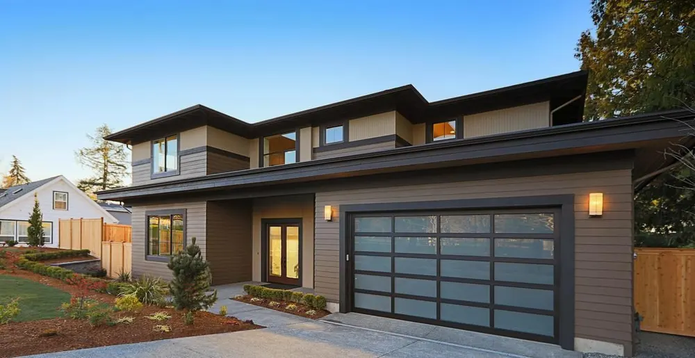 Home with a garage door serviced by iFix