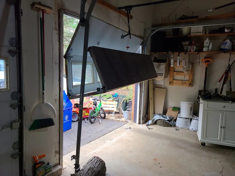 Garage door realigned back onto its track by iFix